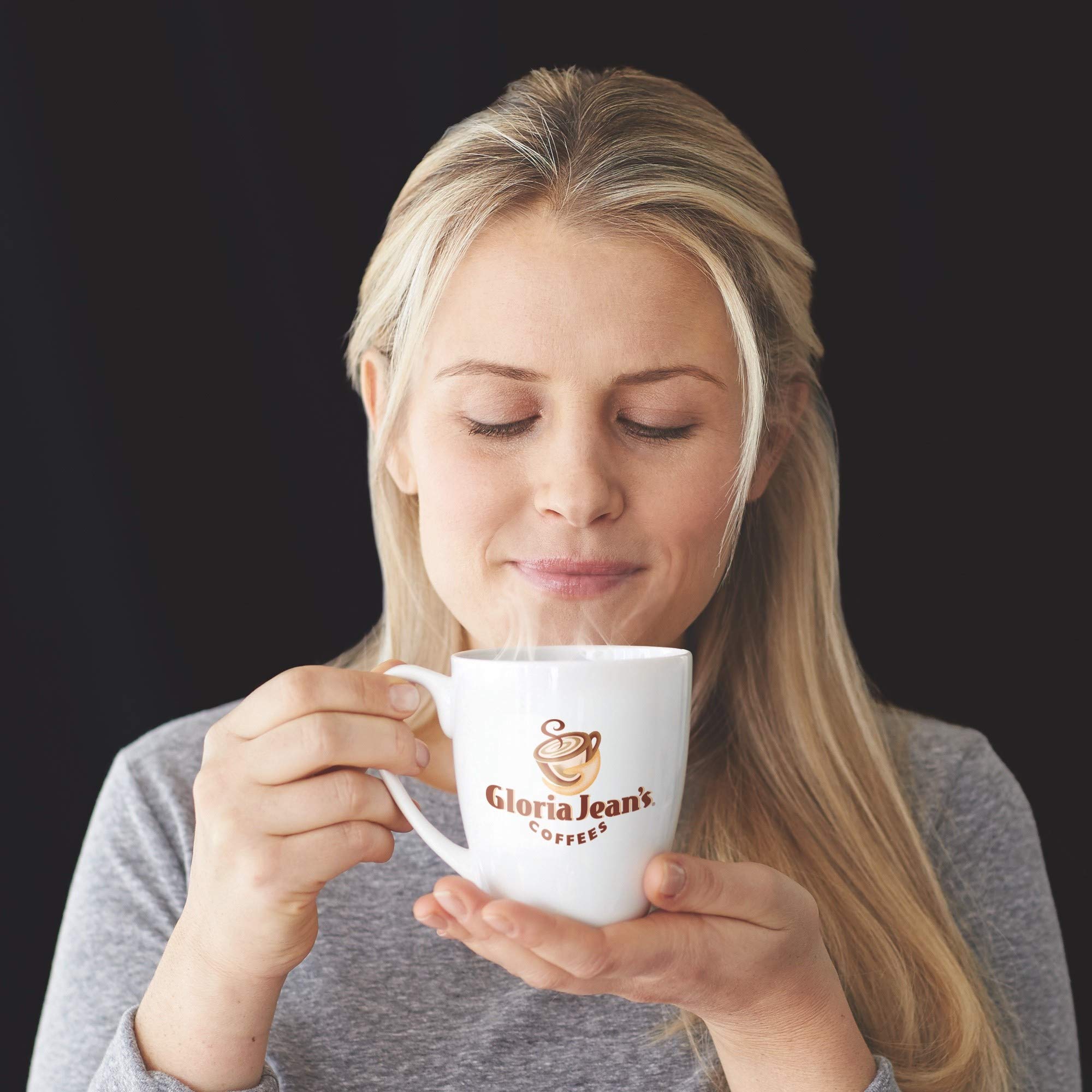 Gloria Jean's Butter Toffee tasting notes in cup.