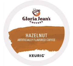 Gloria Jean's Hazelnut pod closeup reveals premium flavor in every cup.