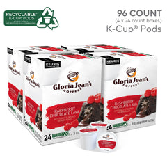 Gloria Jean's Raspberry Chocolate Lava cup with steam, showcasing rich aroma.