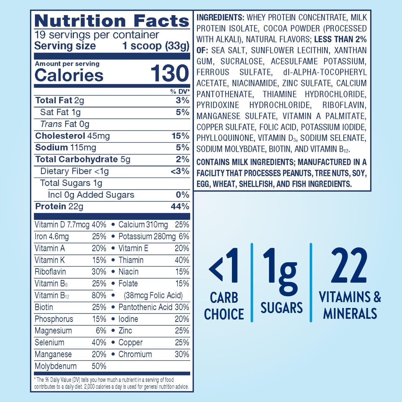 Glucerna Hunger Smart gluten-free and lactose-free label on pack.