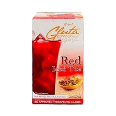 Glutalipo Red Iced Tea sachets for a quick refreshing break