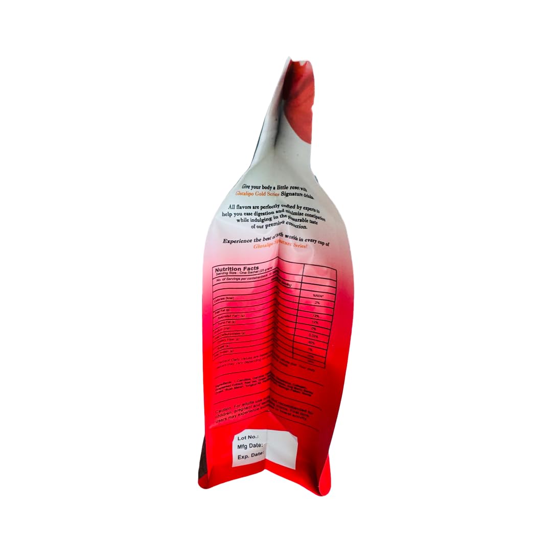 Glutalipo tea pouch with 10 sachets for convenient preparation