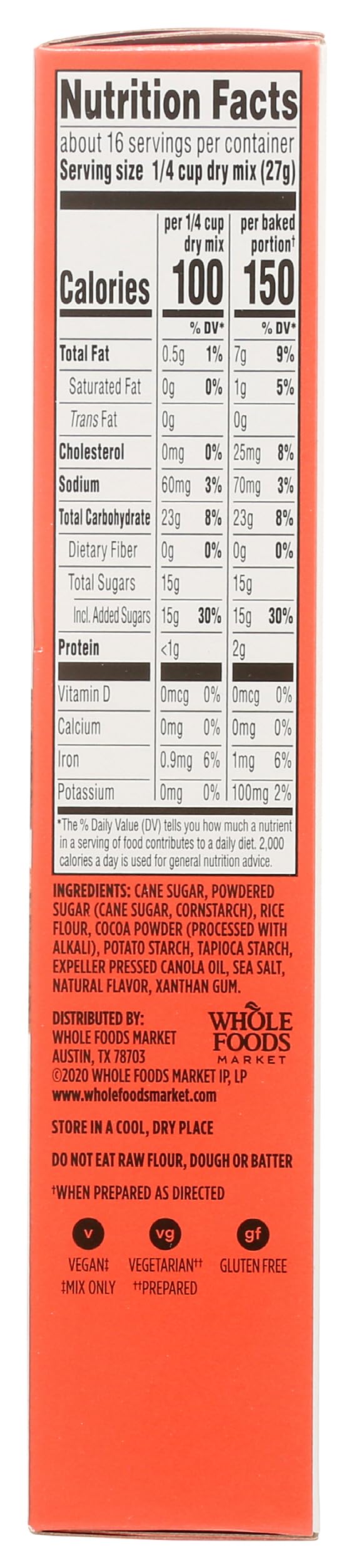 365 brownie mix dry ingredients showcased as a gluten-free recipe base for rich brownies