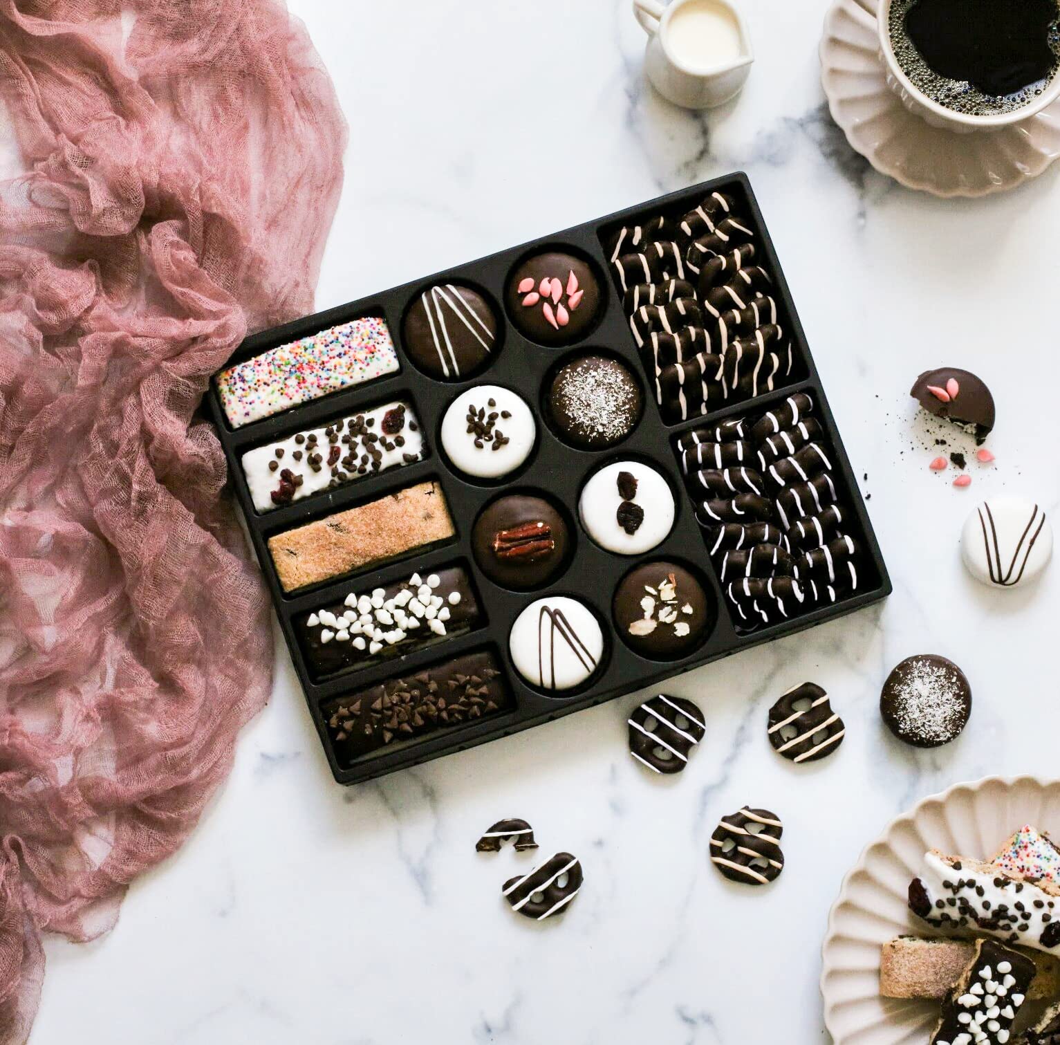 Gluten Free Palace chocolate-covered pretzels close-up for indulgent snacking