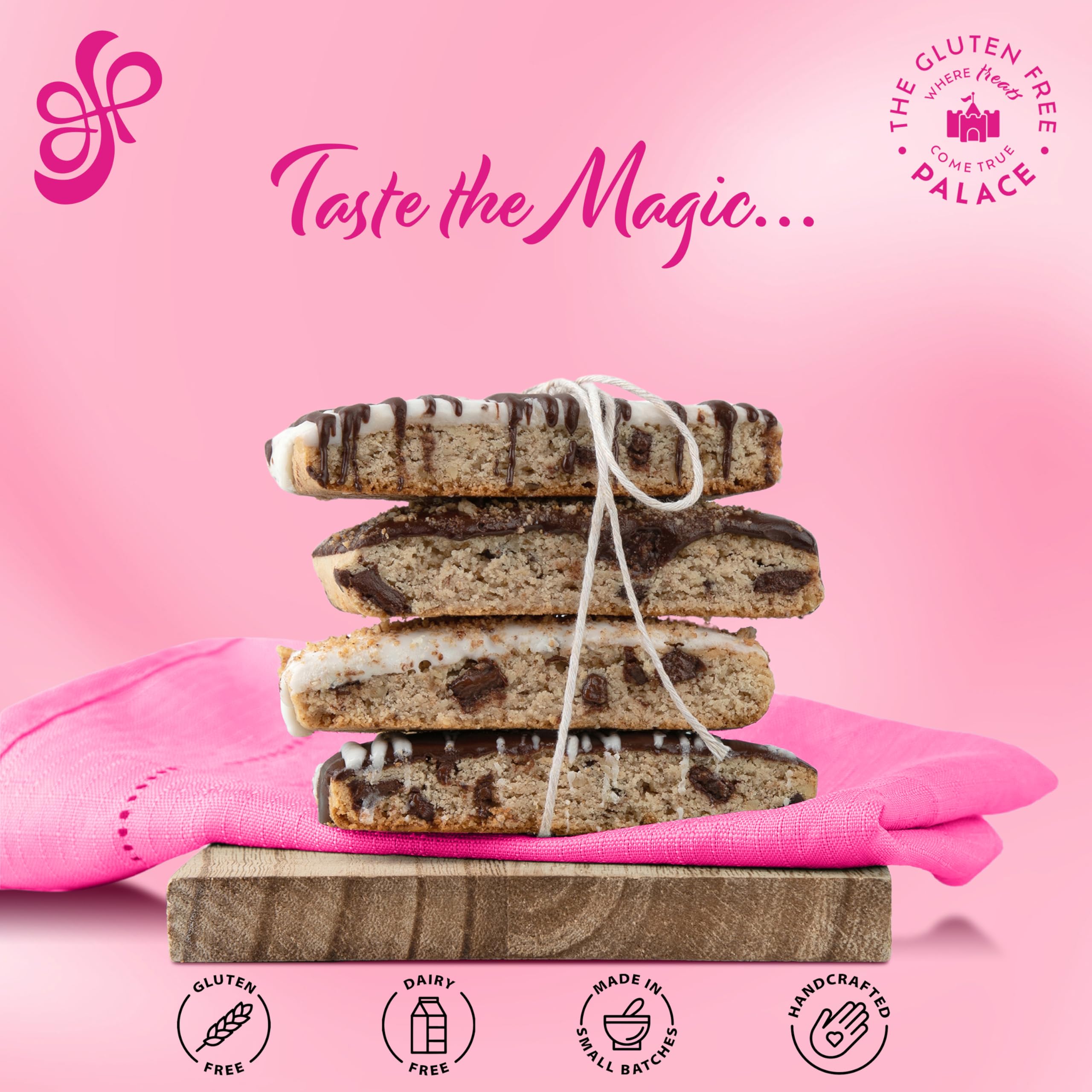 Gluten Free Palace cinnamon sugar finish biscotti ideal for entertaining.
