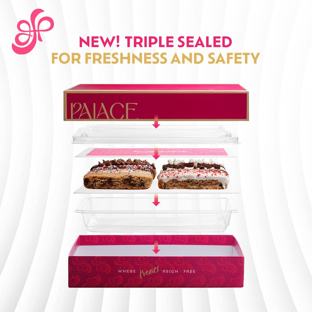 Gluten Free Palace coconut crunch biscotti on display ready to gift.