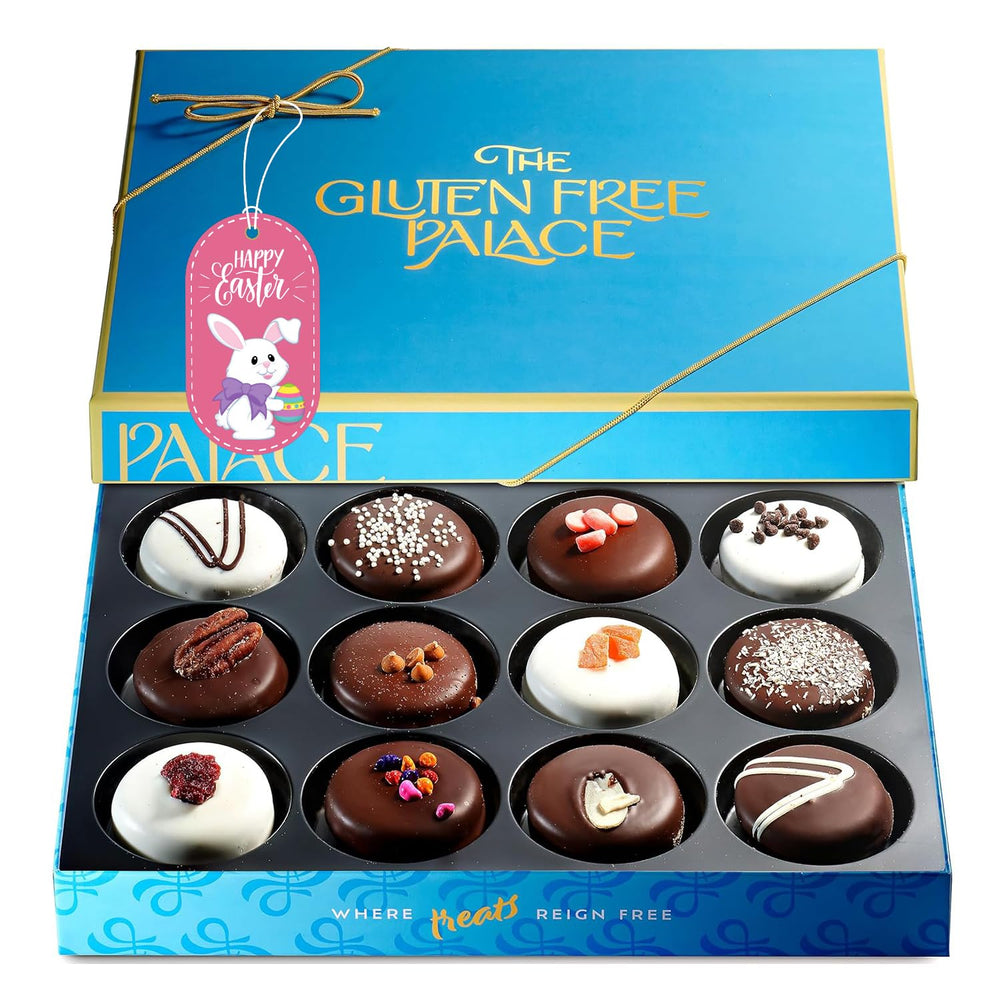 Gluten Free Palace cookie gift basket deluxe box featuring artisan cookies ready for gifting