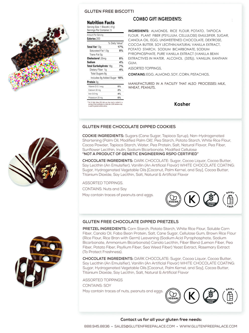 Gluten Free Palace elegant packaging makes a ready-to-gift occasion