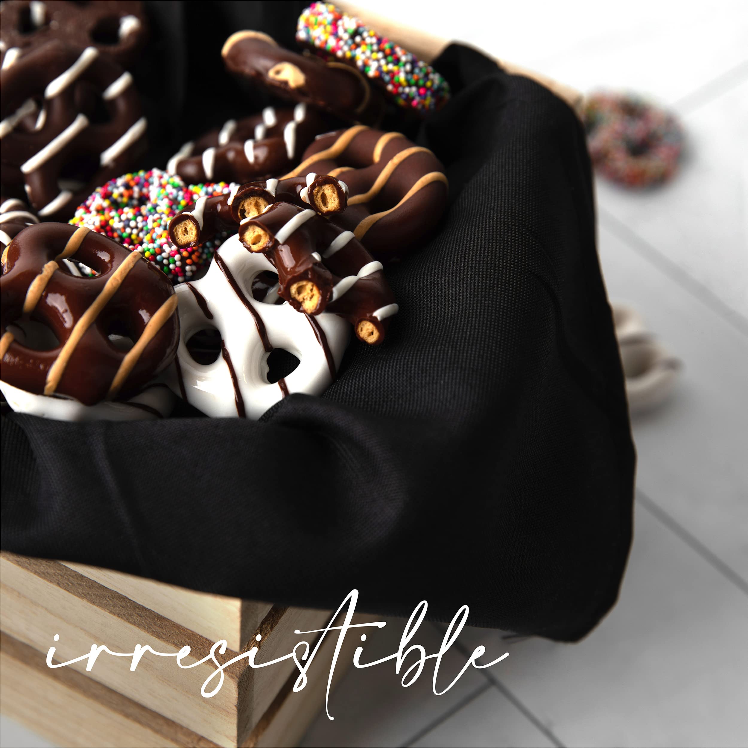 Gluten Free Palace pretzel coatings variety, satisfying chocolate lovers.