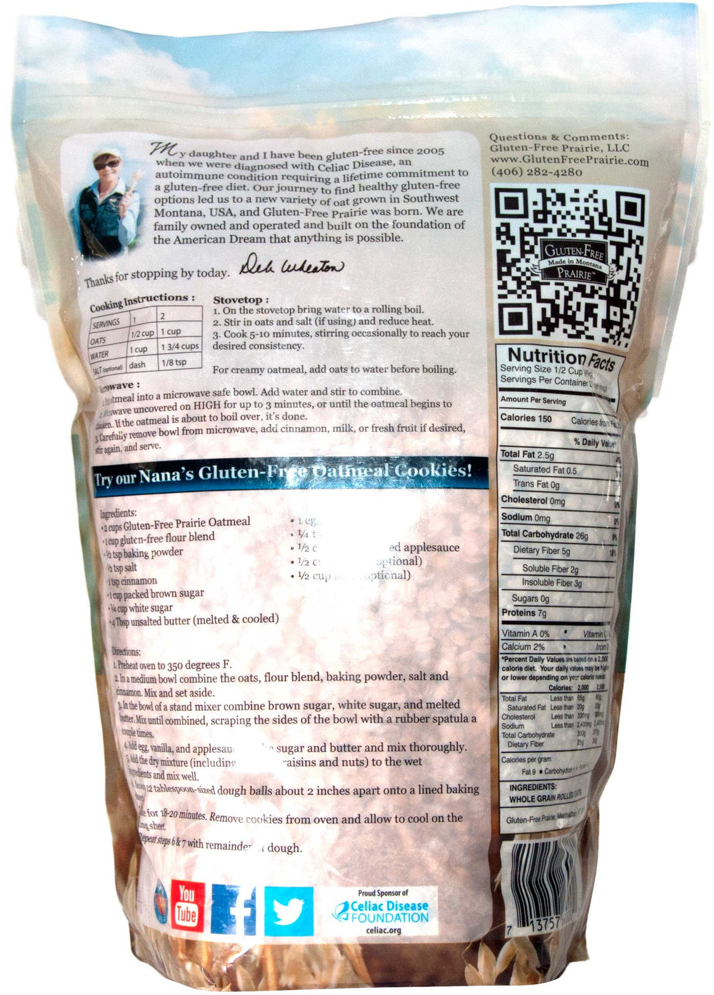 Gluten-Free Prairie Oatmeal ingredients flatlay highlighting purity
