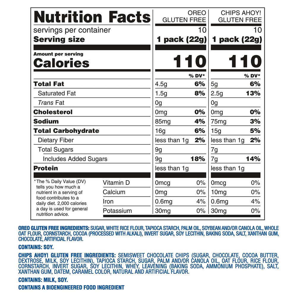 Individually wrapped CHIPS AHOY! gluten-free packs, great for lunchboxes