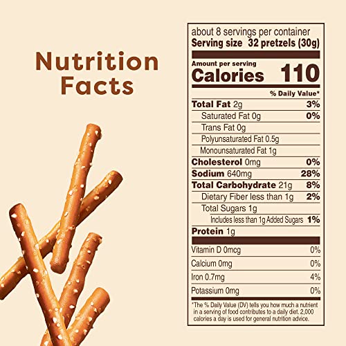 Glutino pretzel sticks free from gluten, wheat, milk, and casein
