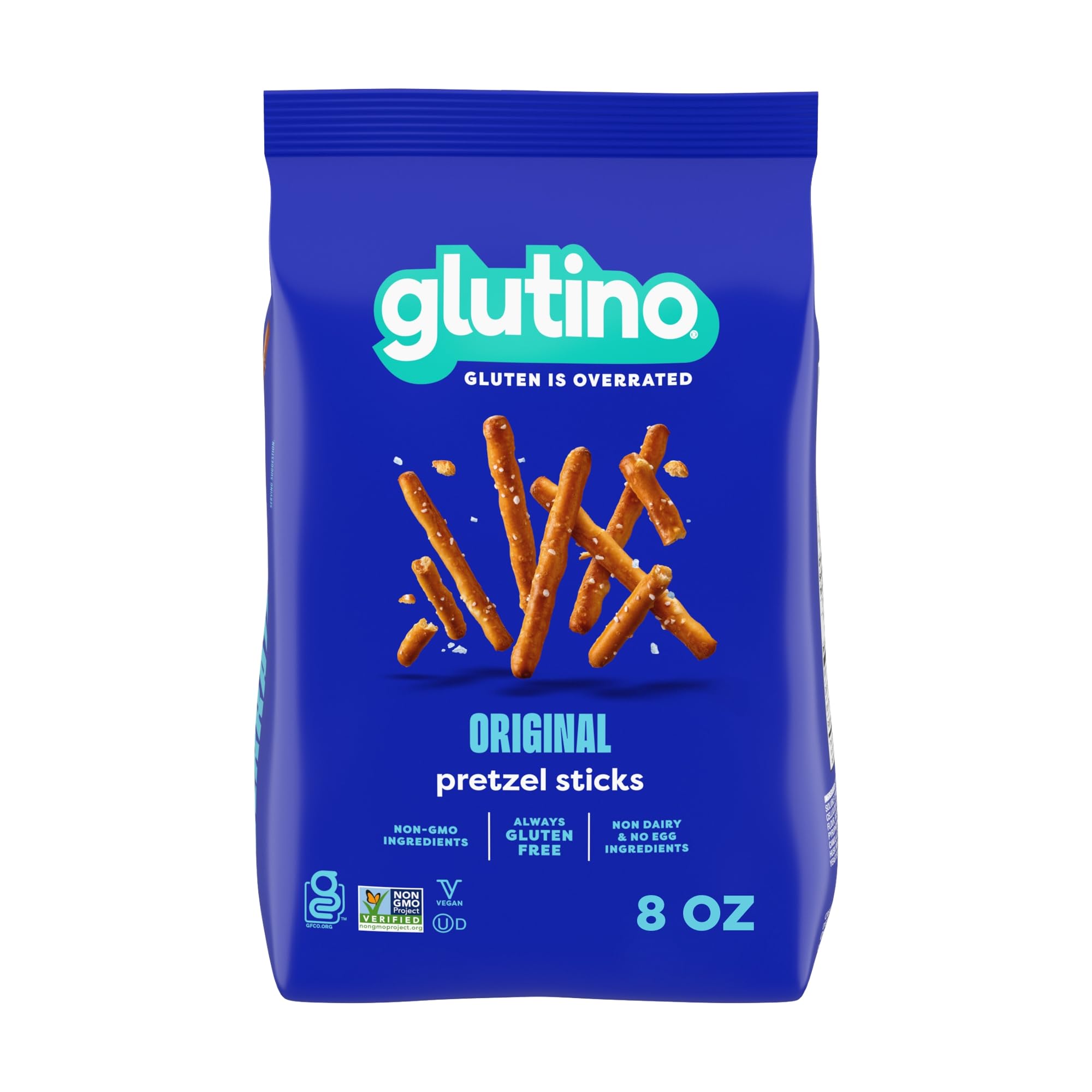 Glutino Pretzel Sticks lightly salted for a crunchy gluten-free snack