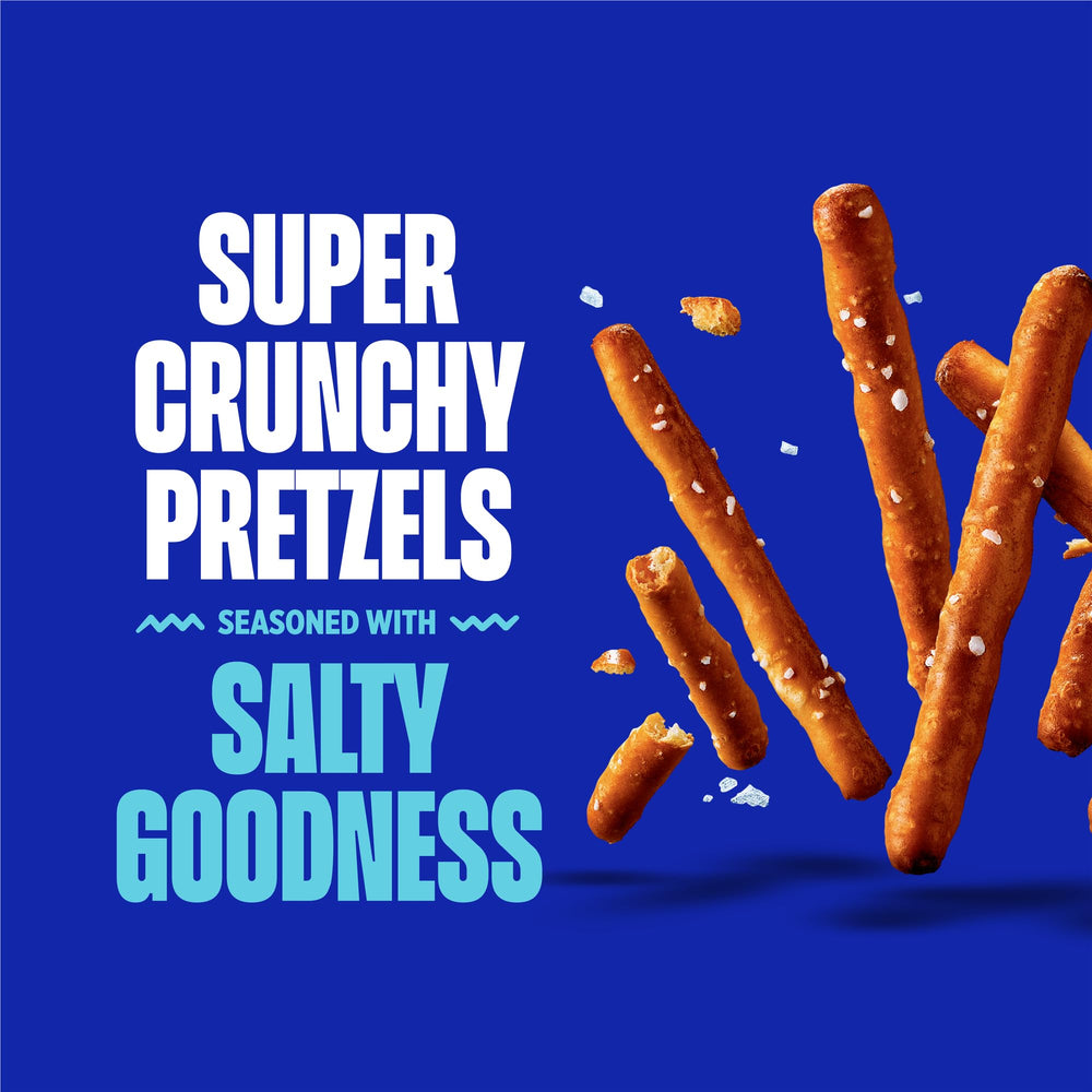 Glutino gluten-free pretzel sticks as a desk-side crunch
