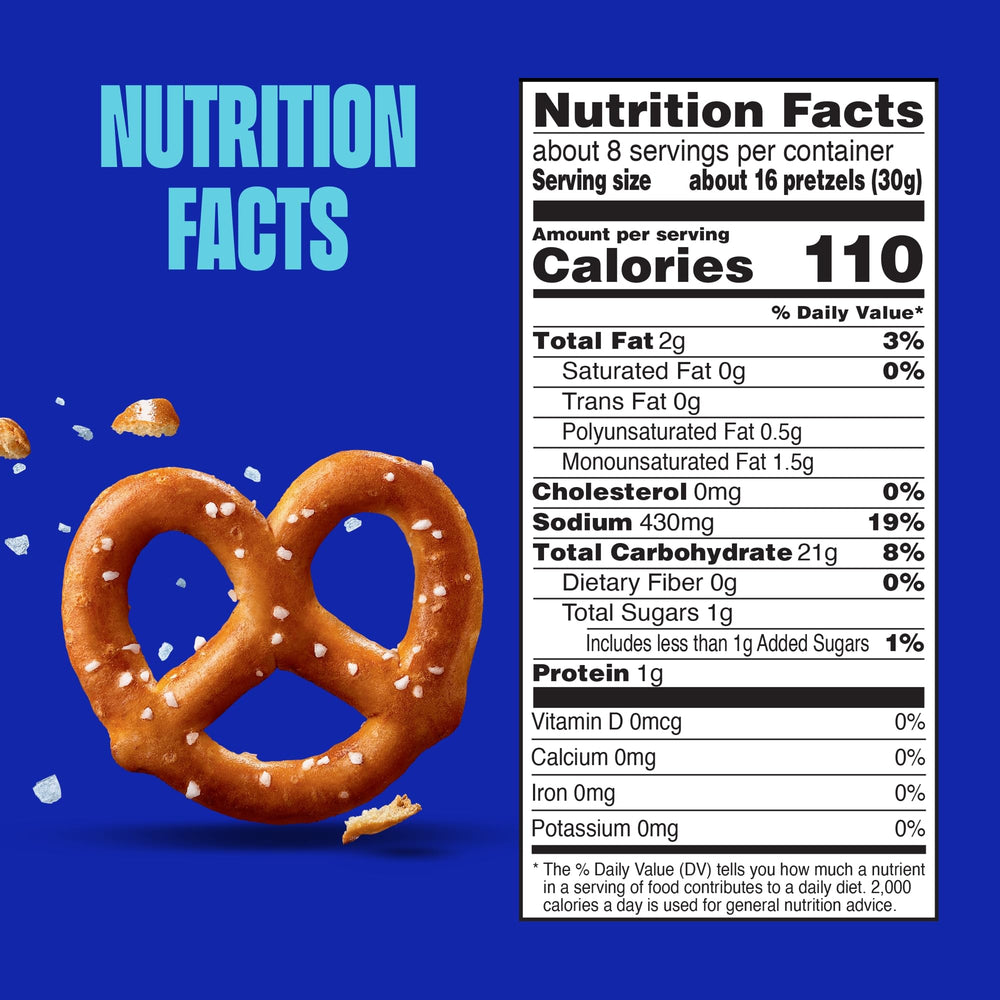 Glutino pretzel twists salted pack-shot highlights convenient gluten-free snack option.