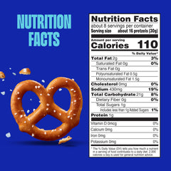 Glutino pretzel twists salted pack-shot highlights convenient gluten-free snack option.