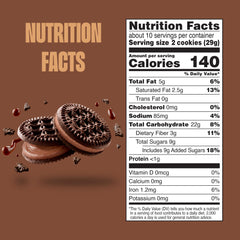 Glutino Swiss Miss hot cocoa creme center between chocolate wafers, close-up.
