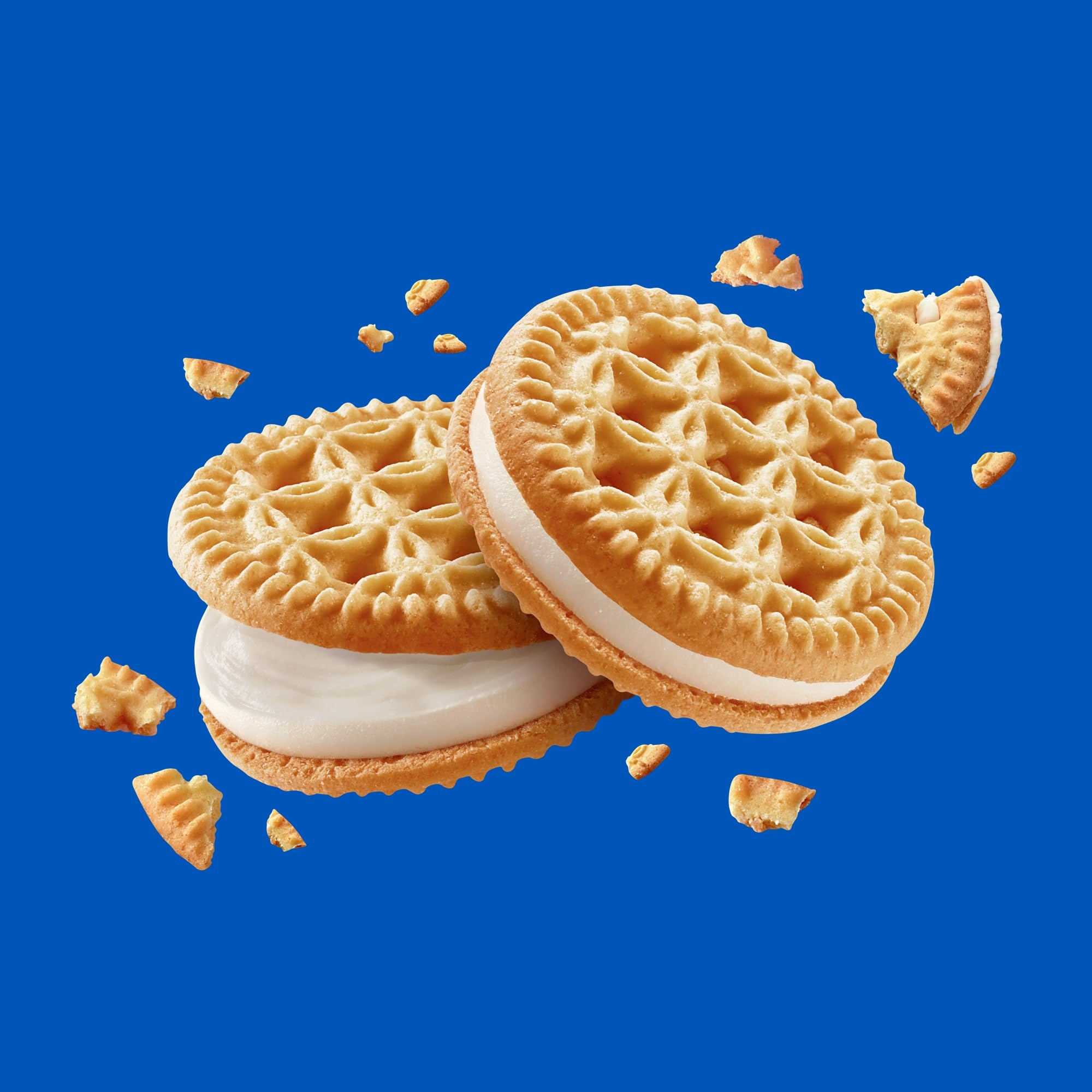 Glutino Vanilla Creme Cookies beside coffee, ideal gluten-free pairing.