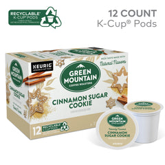 GMCR Cinnamon Sugar Cookie pod packaging shows convenient single-serve brewing