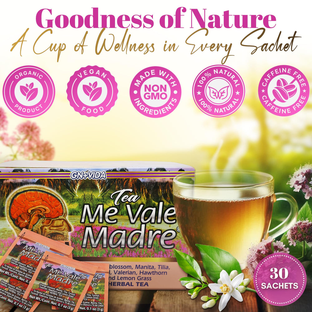GN Vida night-time relaxation tea supports peaceful evenings without caffeine jitters.