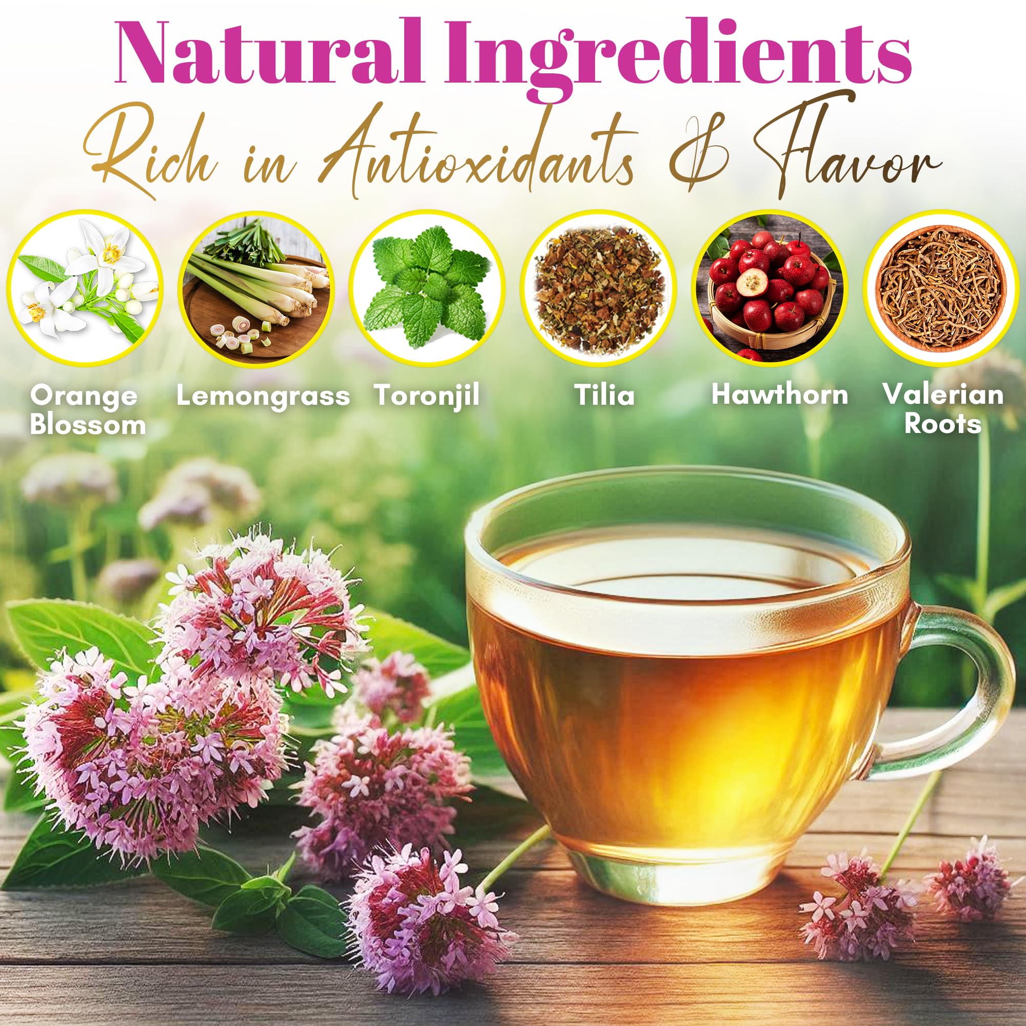 GN Vida orange blossom and tilia blooms create a soothing floral infusion.