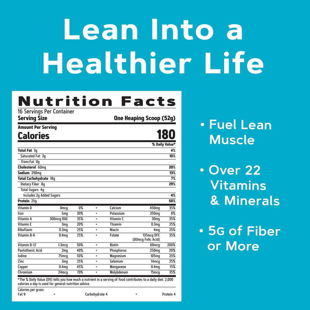 GNC Total Lean Lean Shake 25 Rich Chocolate ready-to-mix powder—low-carb option.