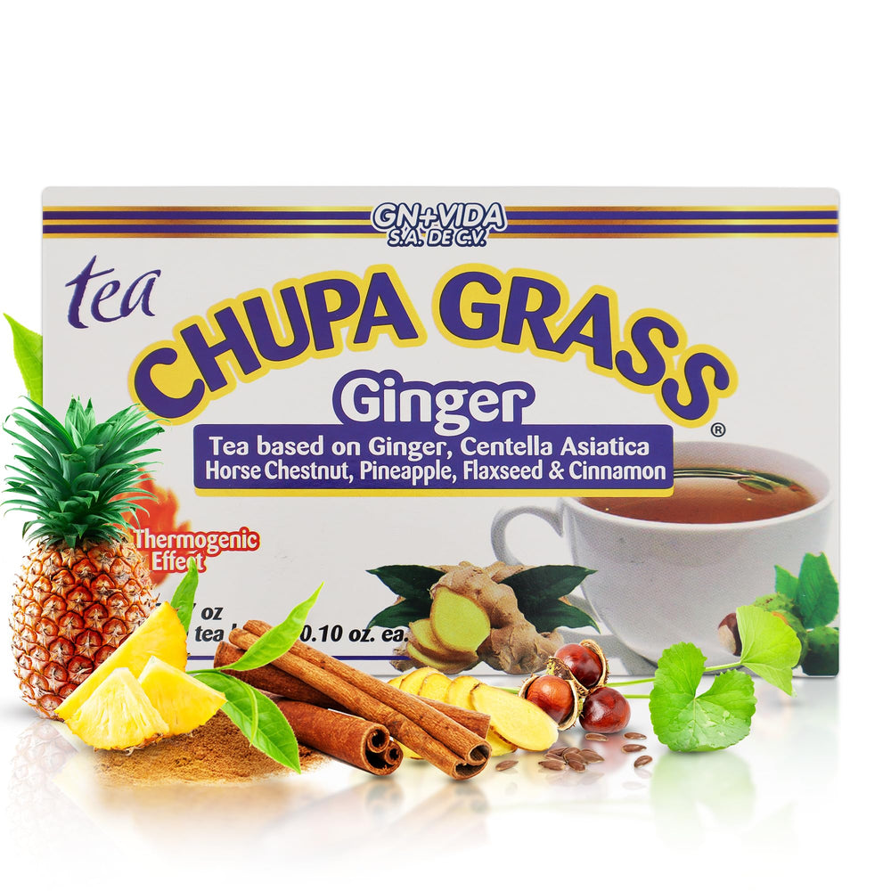GN+Vida CHUPA Grass tea bags in pack for a natural daily ritual.