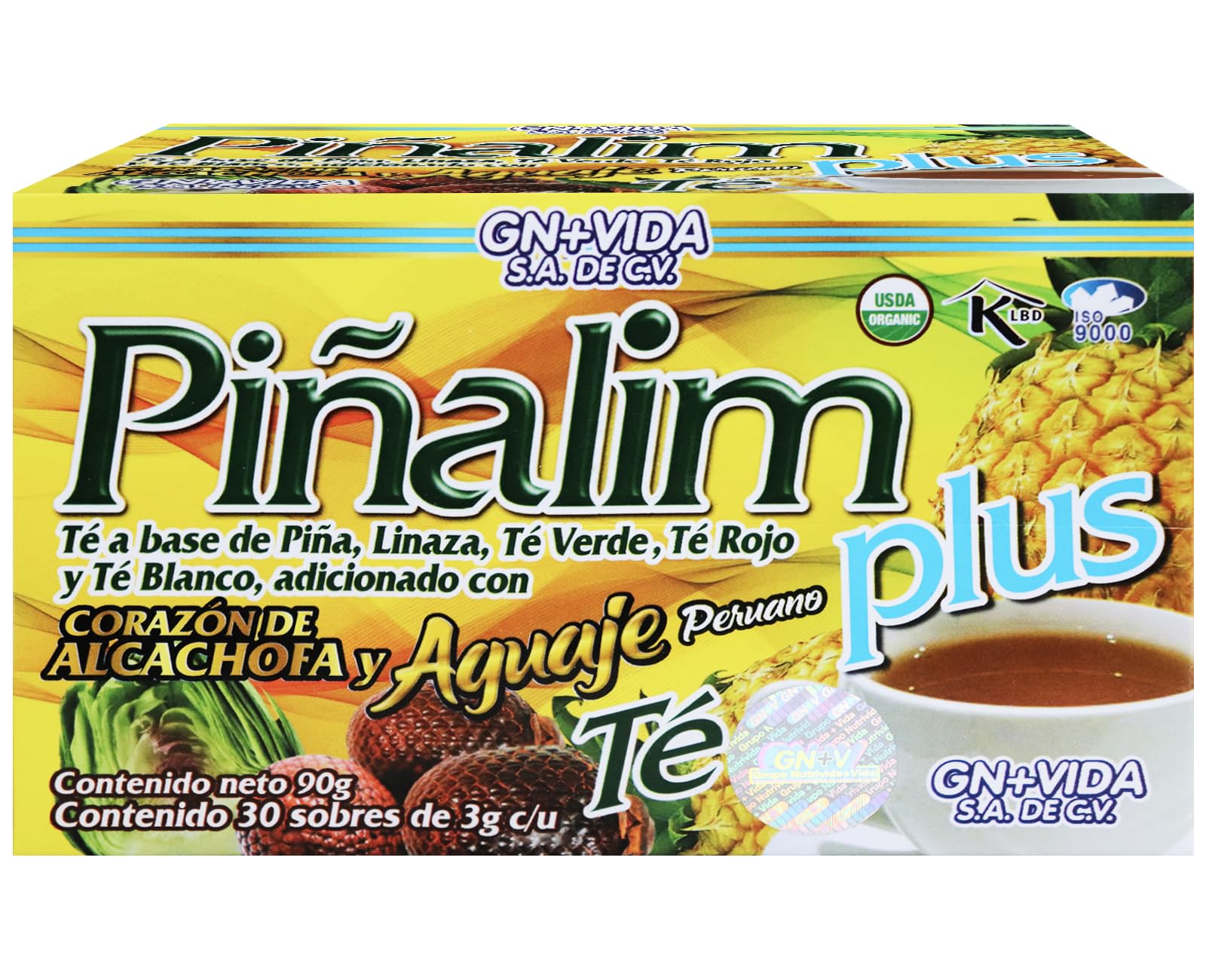 GN+Vida Pinalim Plus blend featuring pineapple and teas.