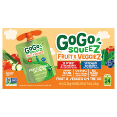 GoGo squeeZ easy-open cap with built-in straw for mess-free snacking.