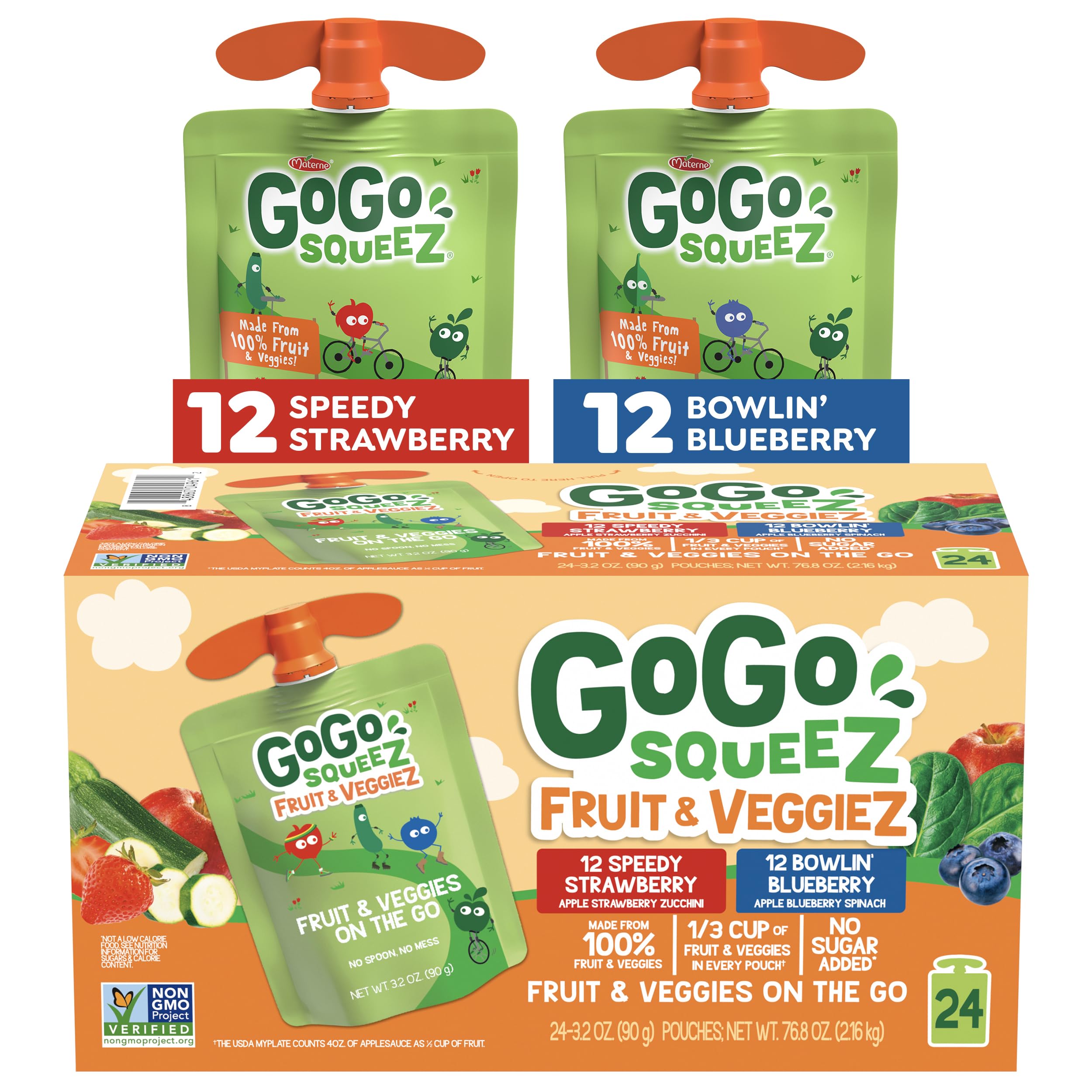 GoGo squeeZ Speedy Strawberry pouch for on-the-go kids' snacking.