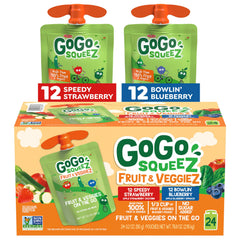 GoGo squeeZ Speedy Strawberry pouch for on-the-go kids' snacking.