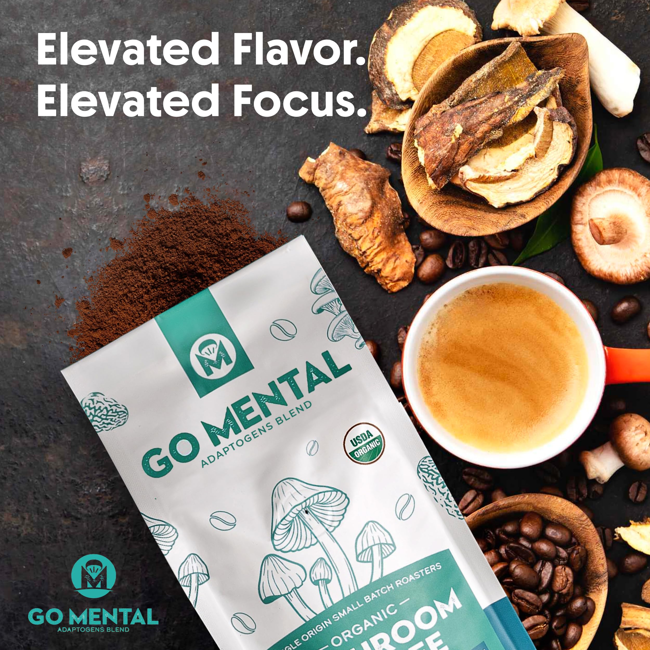 GO MENTAL local-roasted batch sign signals freshness.