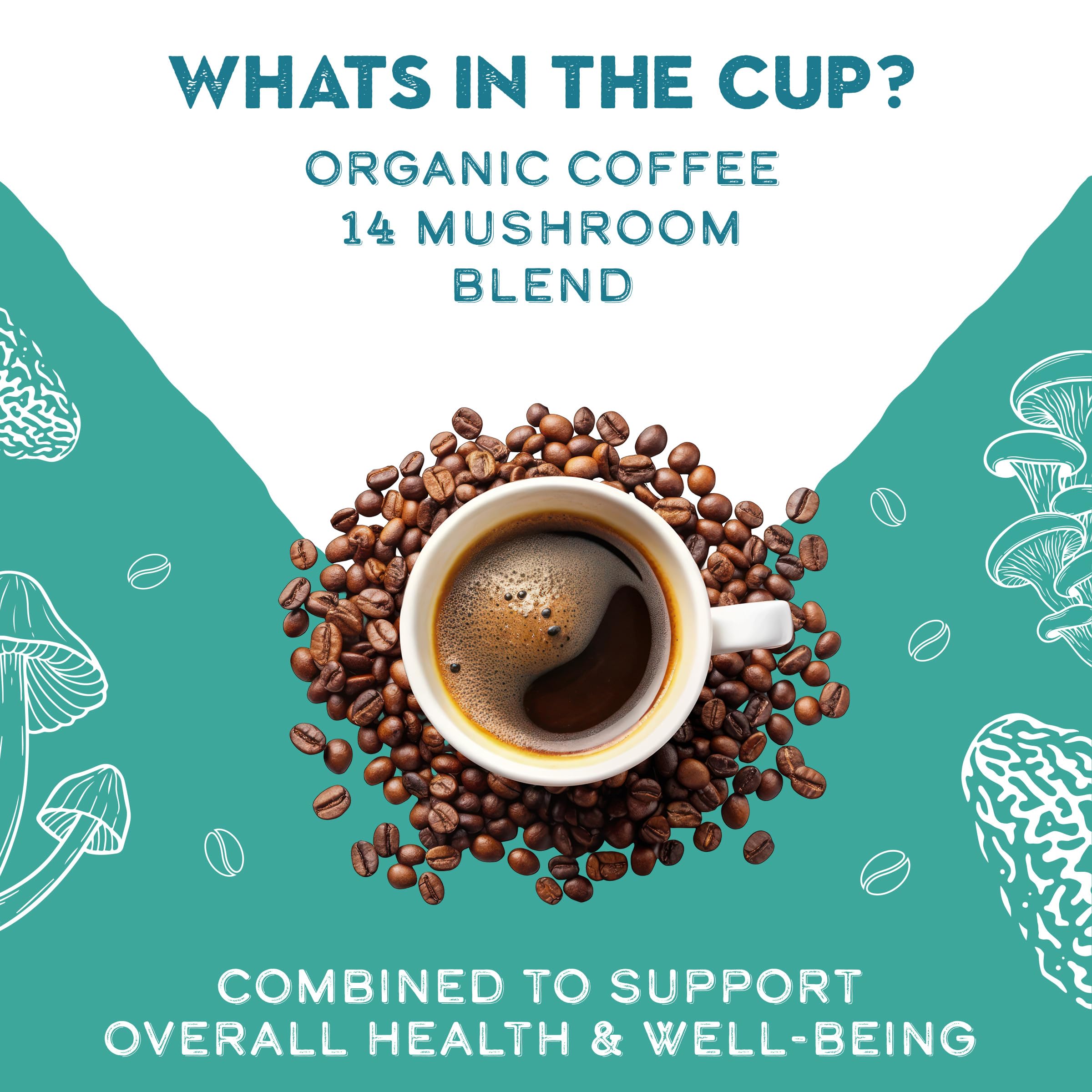GO MENTAL Organic Mushroom Extracts Label signals quality and organic sourcing.