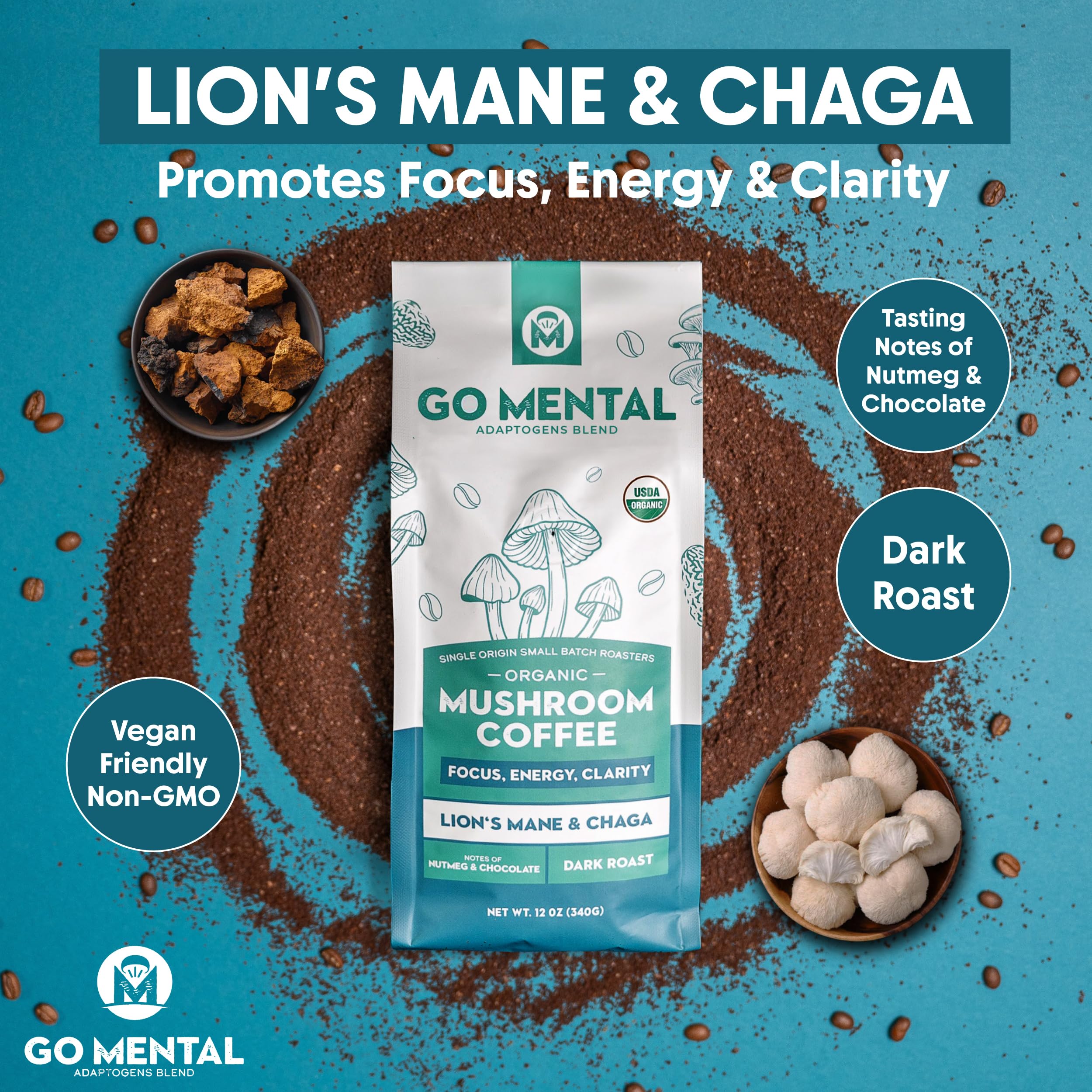 GO MENTAL single-origin label highlights traceable origins and flavor.
