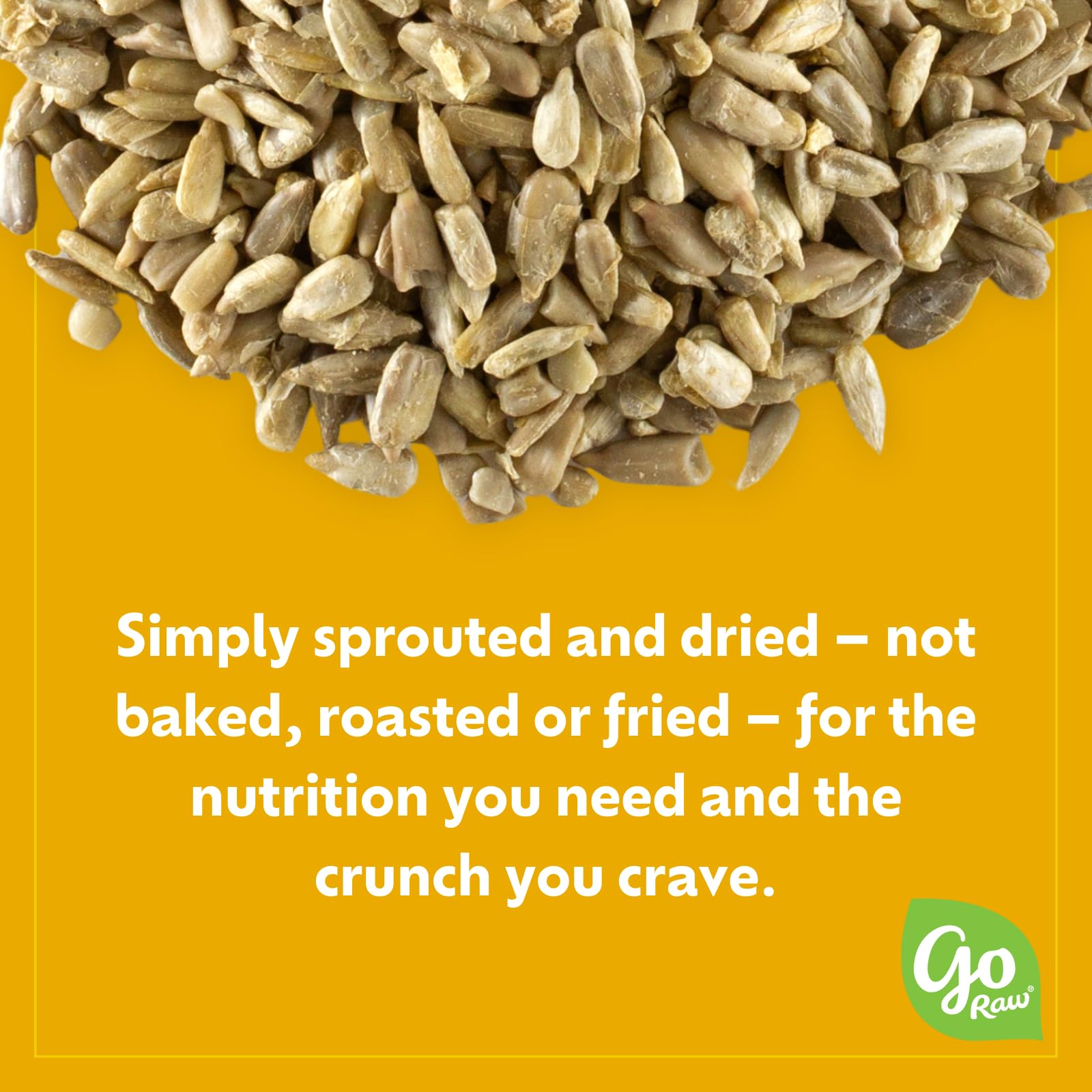 Go Raw sprouted sunflower seeds in a bowl, keto-friendly topping for meals.