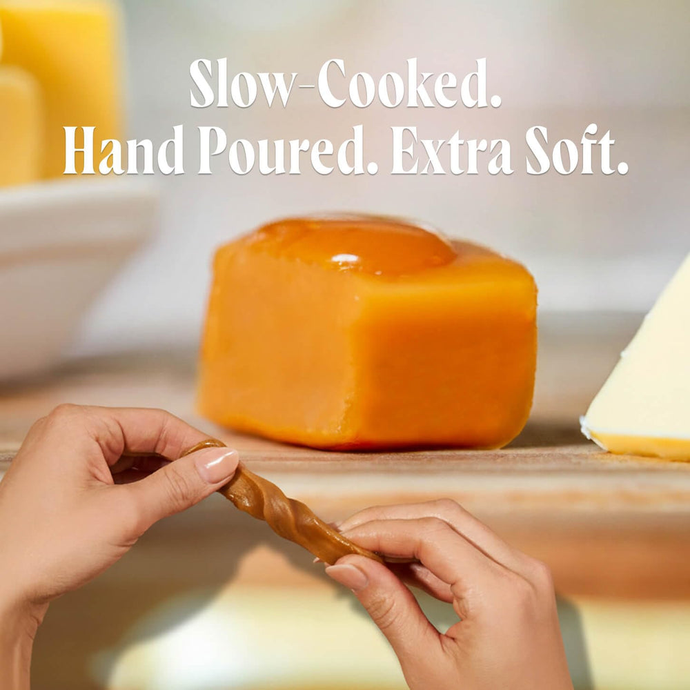 Goat Foods sea salt and butter caramels, premium indulgence for celebrations.