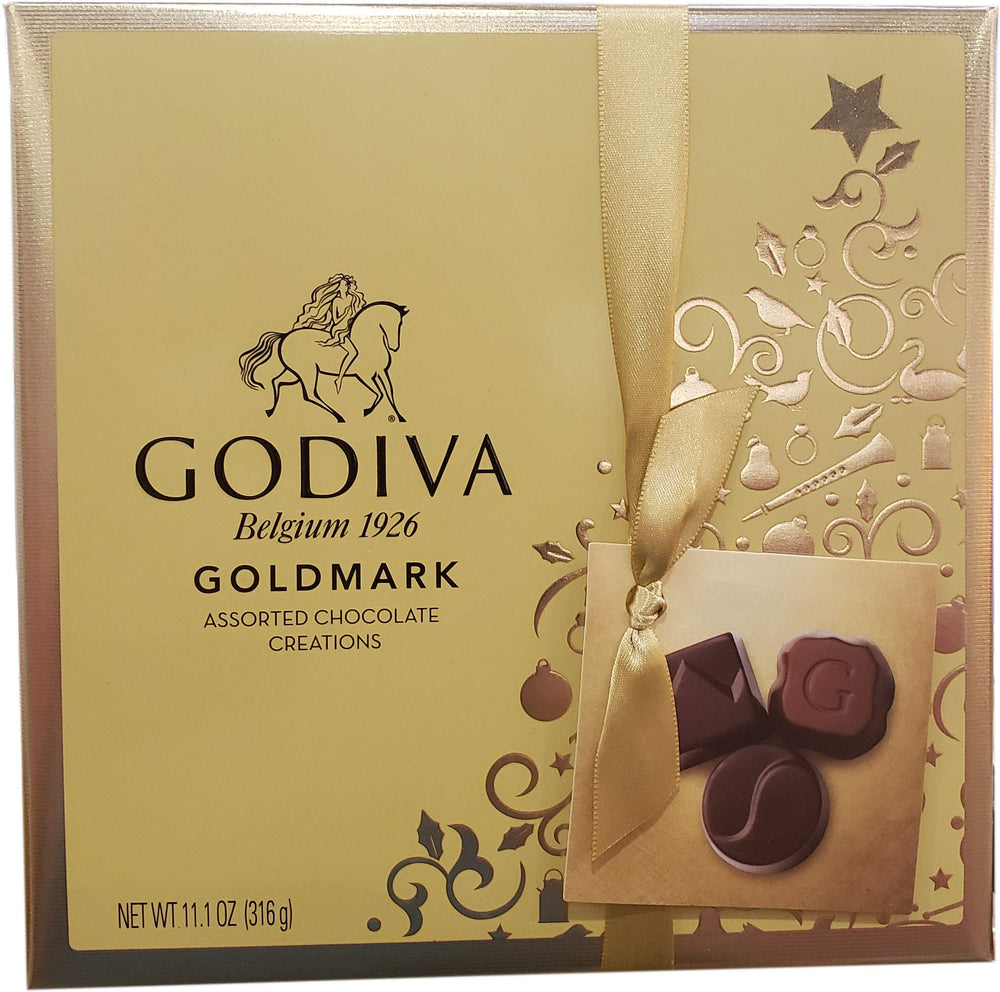 Godiva 27-piece Belgium chocolates box, a gift-ready luxury for celebrations and chocolate lovers.