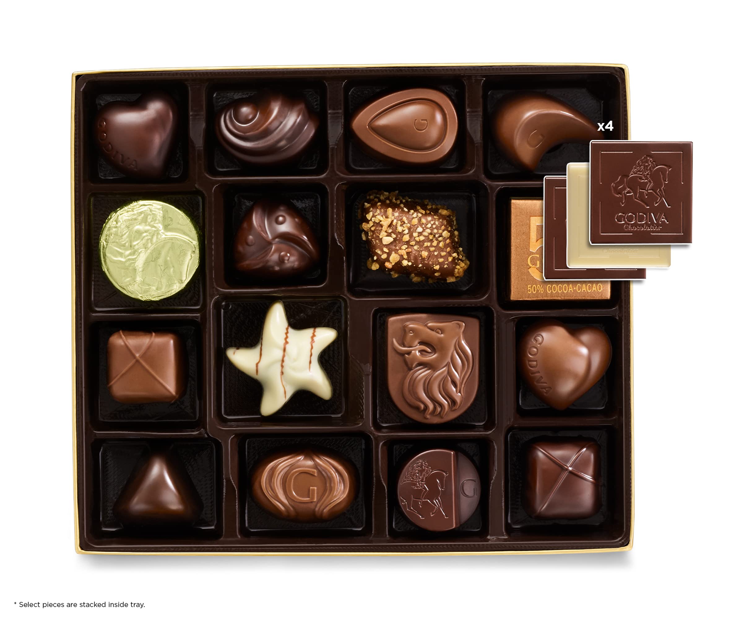 Godiva Coconut Pyramid chocolate piece highlighting creamy center