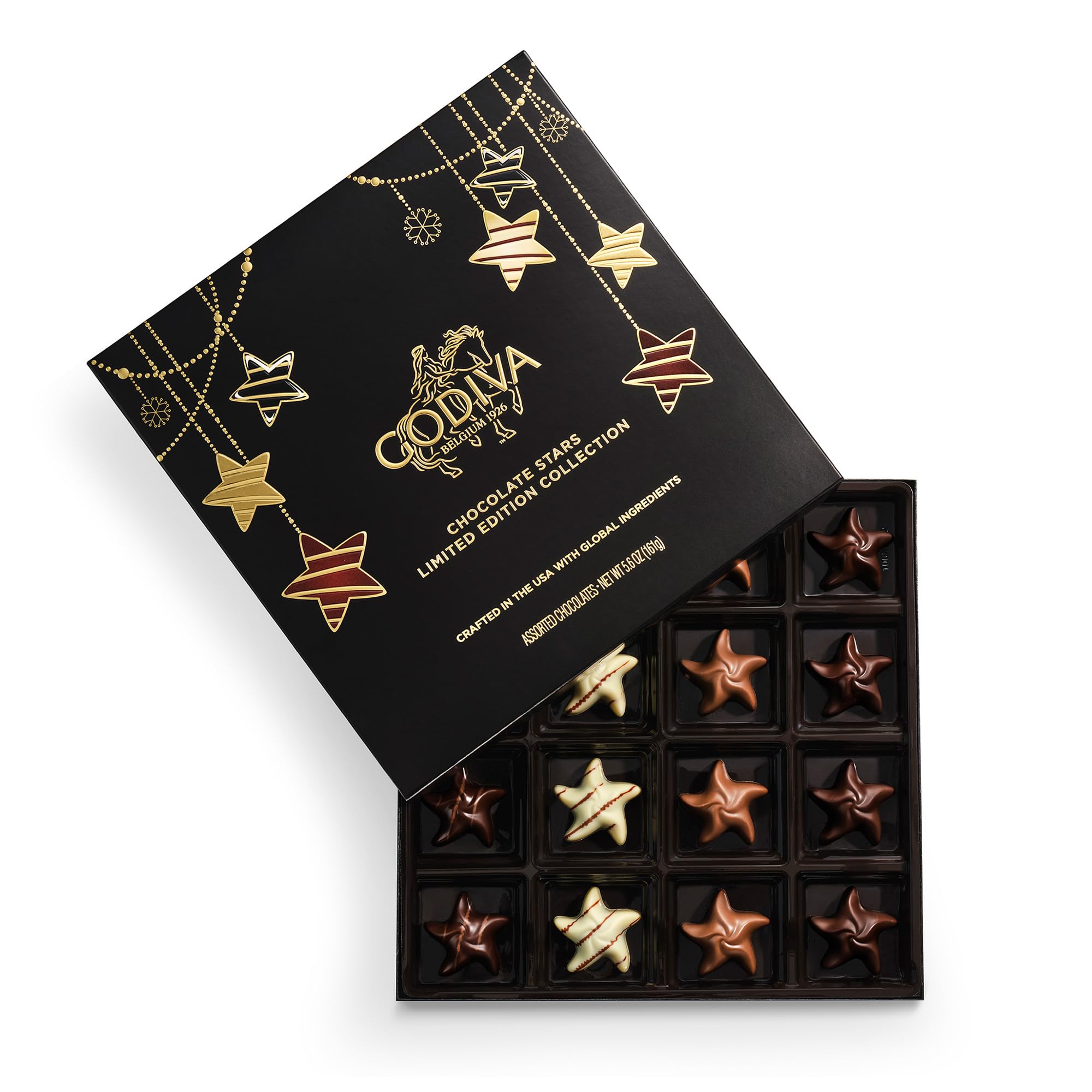 Godiva Holiday Stars collection gift box for celebrations