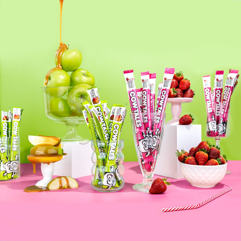 Goetze's Cow Tales cream-center detail captures indulgent texture and memorable sweetness.