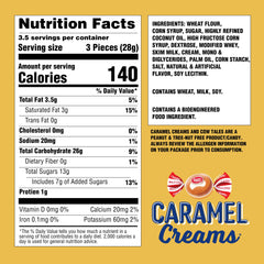 Closeup of Goetze's Vanilla Caramel Creams shows creamy texture and real dairy center.