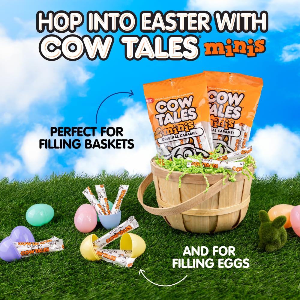 Made in the USA Goetze's Vanilla Cow Tales Minis in a nut-free facility.
