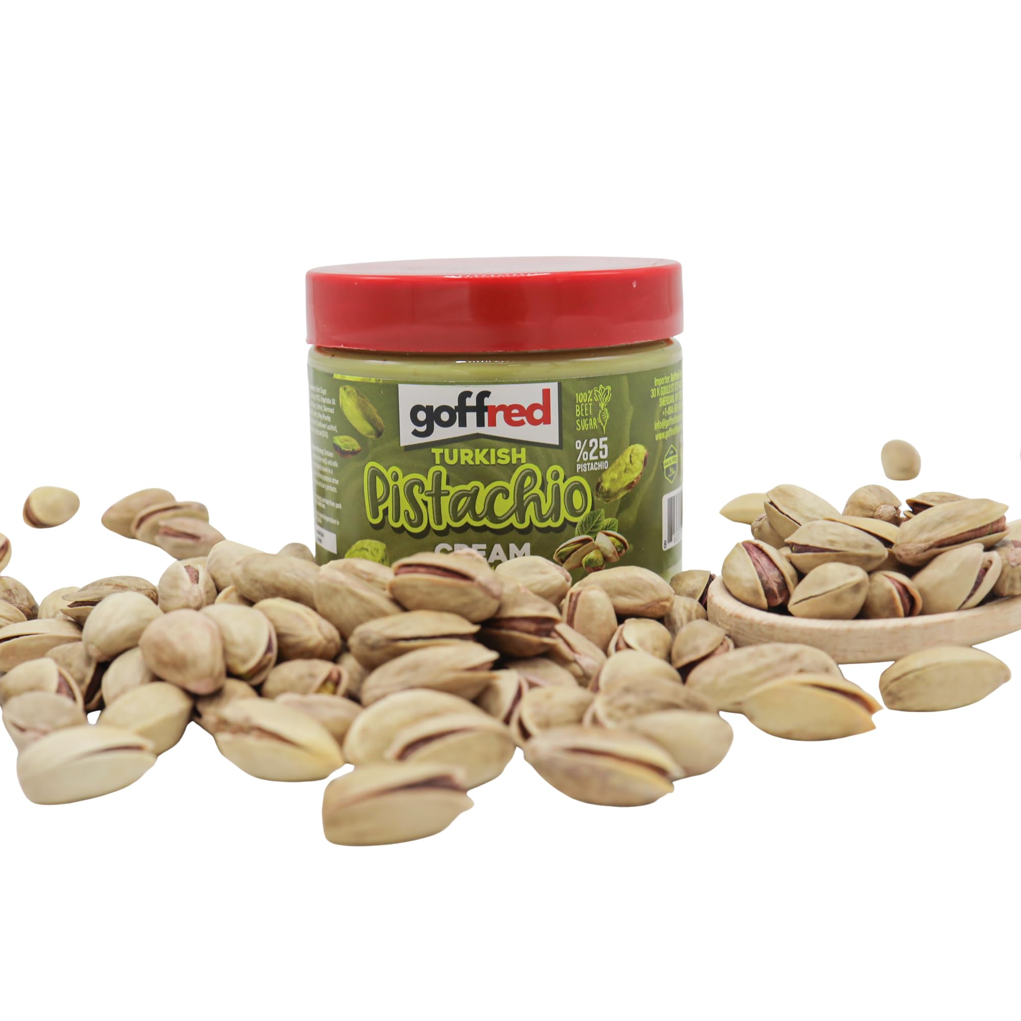 GOFFRED Pistachio Cream paired with tahini for rich Dubai chocolate recipes