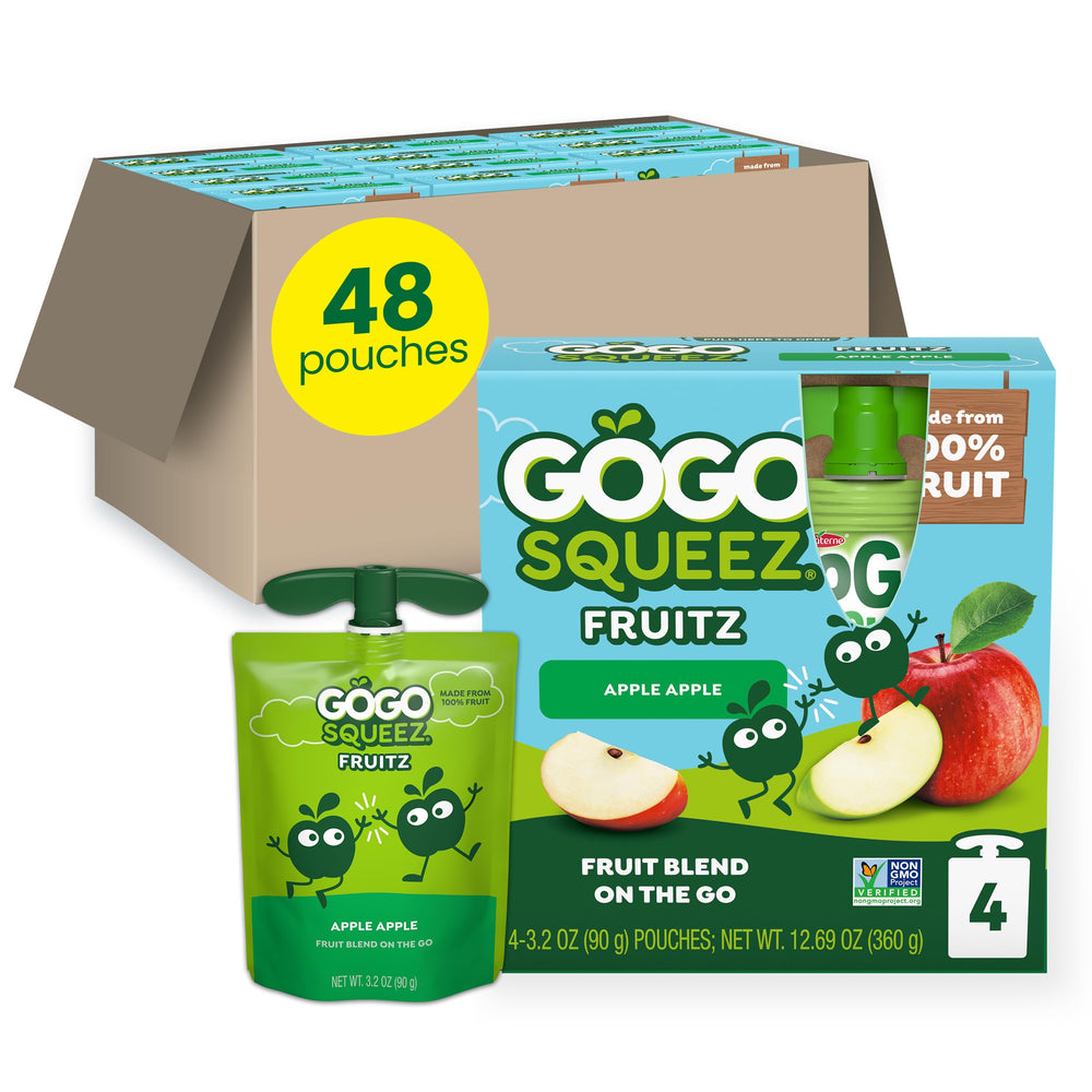 GoGo SqueeZ Apple Apple pouch cap for mess-free on-the-go snacking