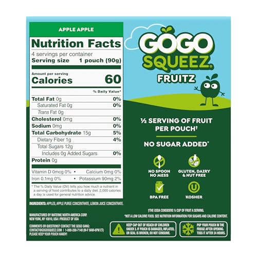 GoGo SqueeZ Apple Apple pouch open cap detail for quick access
