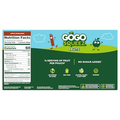 GoGo squeeZ Apple Cinnamon pouch cap open for easy access