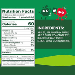 Apple Strawberry twist in GoGo squeeZ, unsweetened and gluten-free for quick snacks.