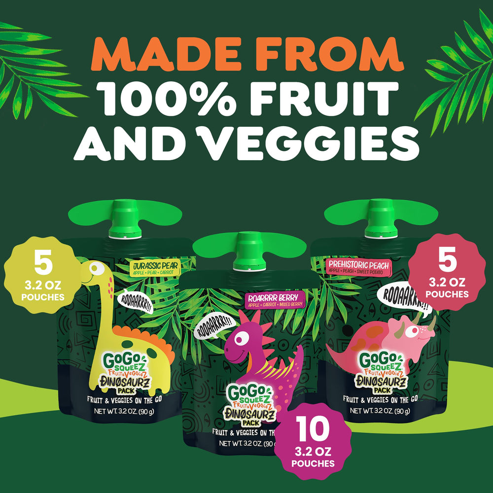 GoGo squeeZ pouches require no spoon and no mess, perfect for travel.