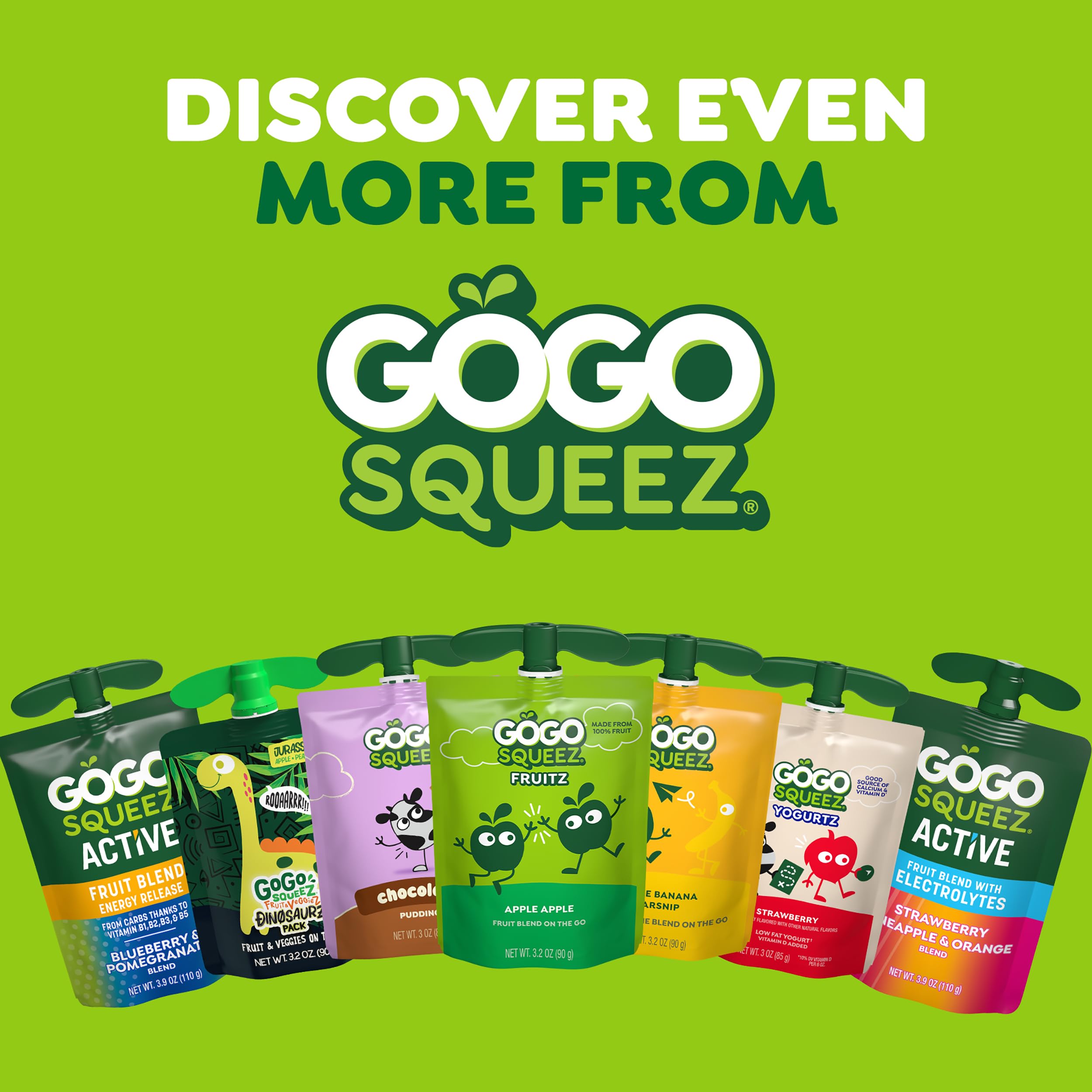GoGo squeeZ travel-friendly snack pouch in a backpack-ready pack.