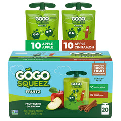 GoGo squeeZ Apple Apple fruit on the go pouch offers mess-free snacking